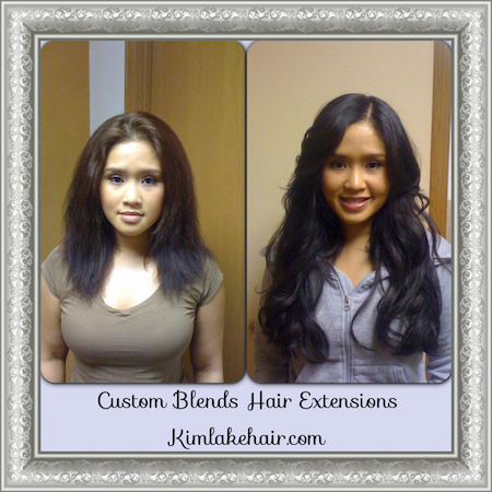 Before and after hair extension pictures