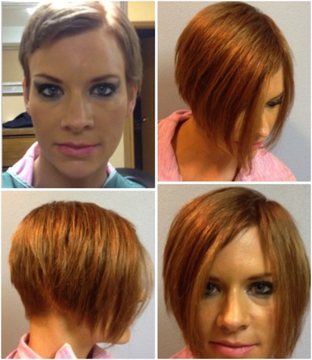 Super Micro Hair Extensions on short hair