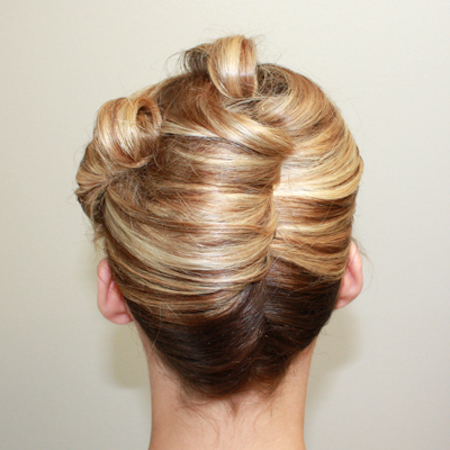Updo styling for wedding