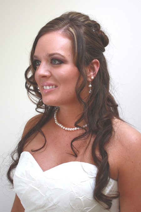 Updo styling for wedding