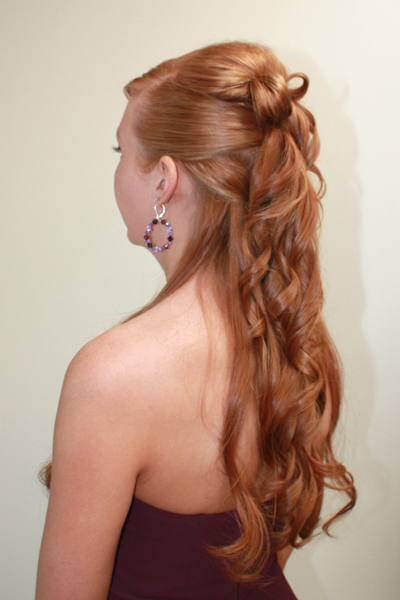 Updo styling for wedding